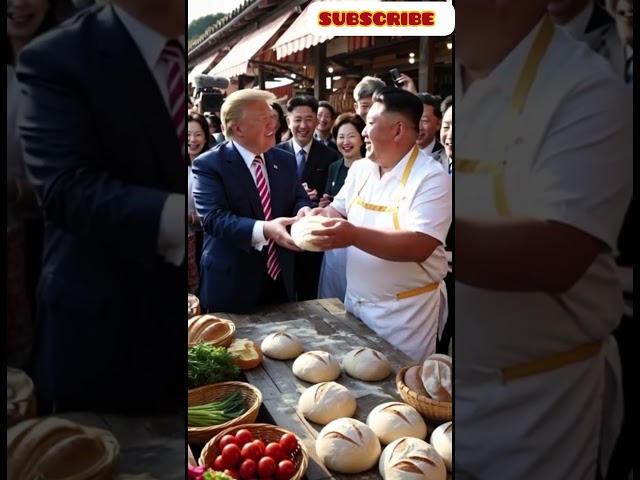 Leaders Trump and Kim Jom are making bread #ai #technology #putin #trump #shorts