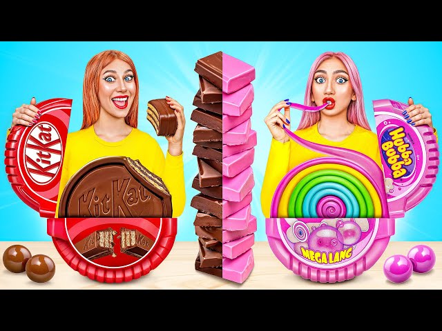 Kaugummi vs Schokoladen Essen Challenge | Lustige Momente von Choco DO