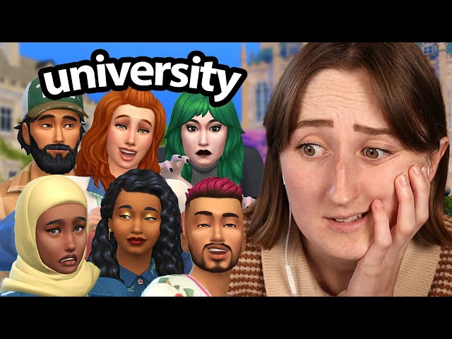 i tried playing university with *8 SIMS*