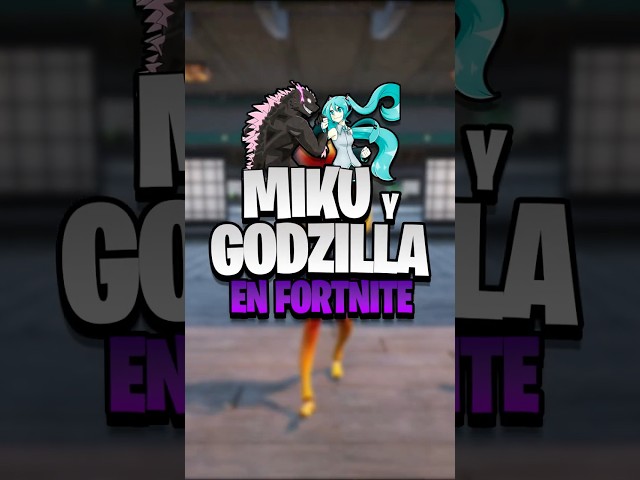 MIKU Y GODZILLA EN EL METAVERSO #fortnite  #miku #godzilla #kaiju #anime