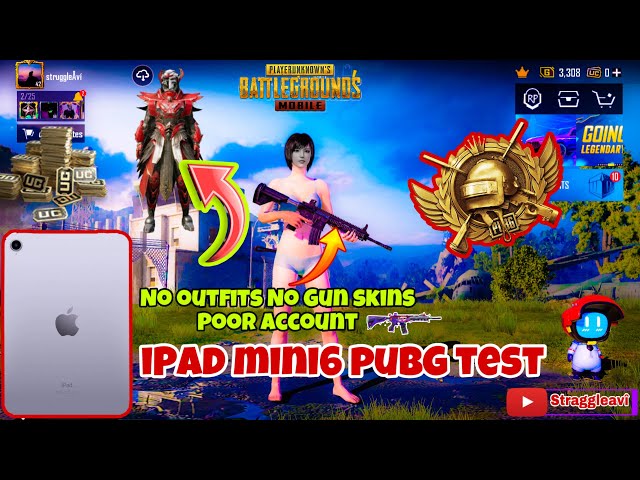 Without skin PUBG ID | No outfit😅| No gun skin | let’s try to reach pro level iPad mini6 gameplay|