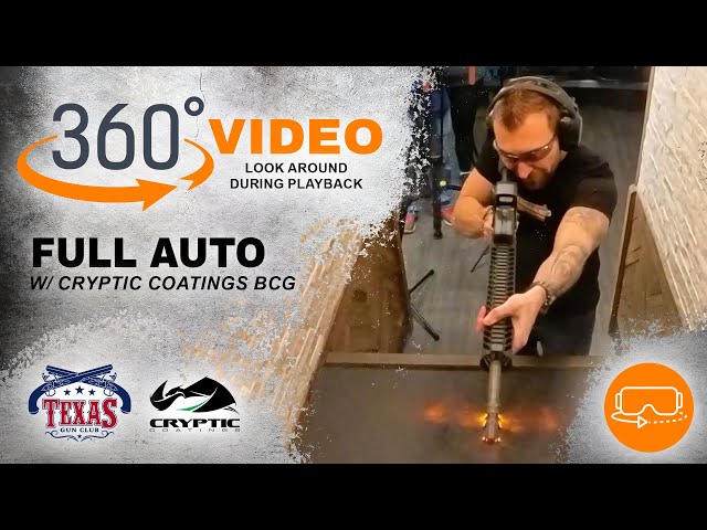 360 video shooting Full Auto with a Cryptic Coatings Bolt