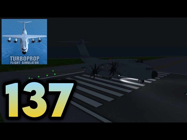 Turboprop Flight Simulator - Gameplay Walkthrough Part 137 - NIGHT FLYING Mission (iOS, Android)