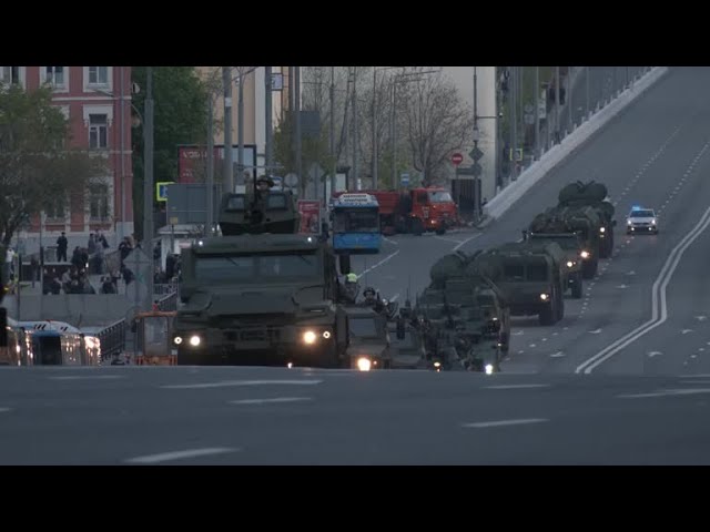 Russian military hardware seen in Moscow for May 9 parade rehearsal