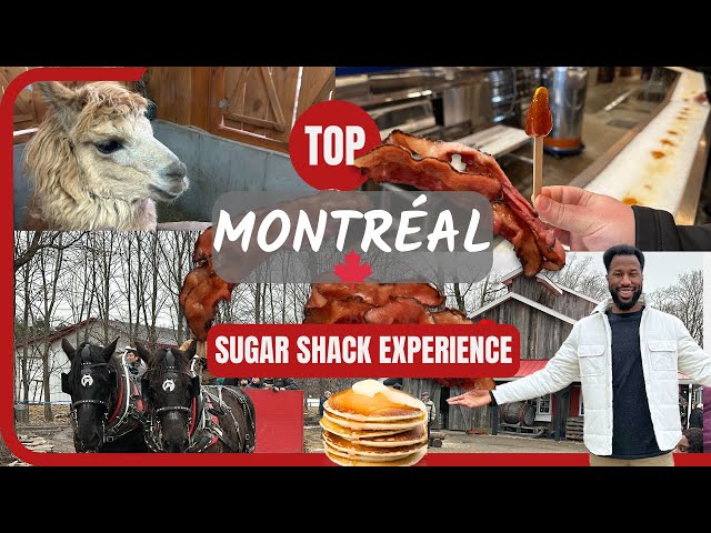 Montréal Sugarshack dining. Maple Syrup production and related Quebec foods at the Cabane à sucre