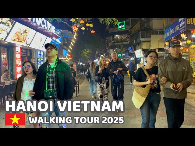 Hanoi Vietnam Nightlife 2025 | Walking Tour in the City at night