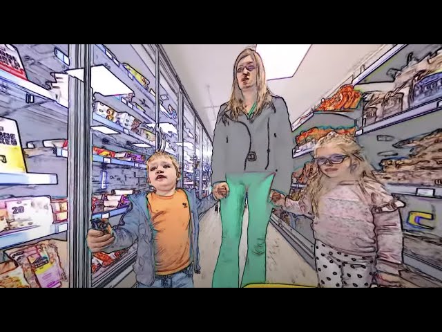 360 VR - CARTOON - Grocery Shopping at Thorpe Park in Cleethorpes