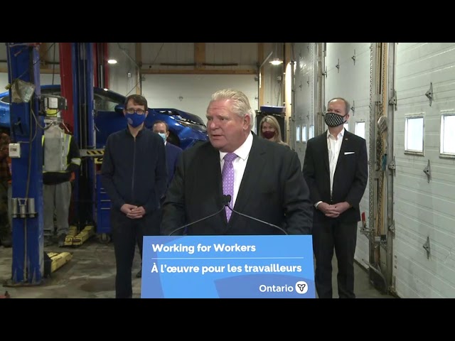 Premier Ford makes an announcement in Orillia | Nov 22