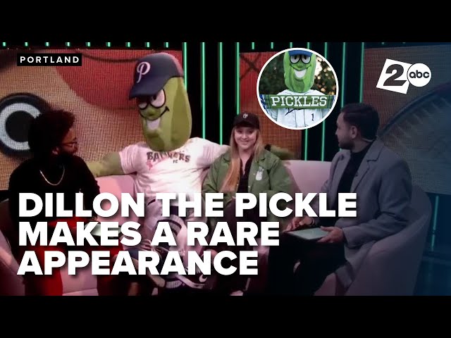 Dillon the Pickle makes an appearance ahead of exciting debut