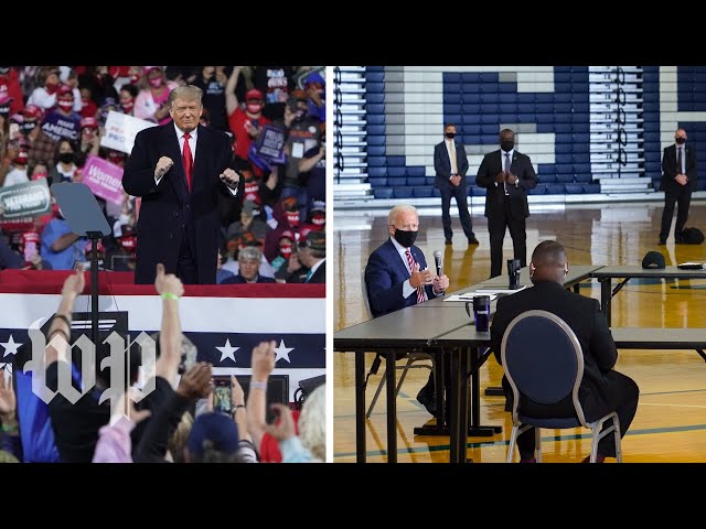 Packed rallies vs. distanced gatherings: How Trump and Biden's pandemic campaigns look different