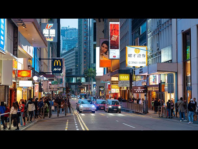 🇭🇰 Night Walk in Hong Kong: From Central to Tsim Sha Tsui Ferry Adventure | 4K HDR