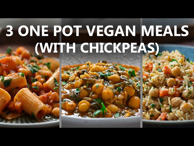 3 Easy ONE POT Vegan Meals With Chickpeas | Easy Vegan Recipes | Food Impromptu