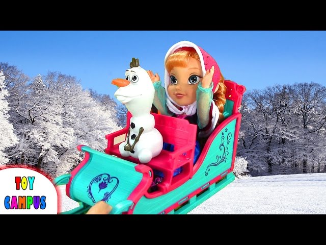 Sleigh Ride with Anna, Elsa, My Life As Doll | Anna's Frozen Adventure | ToysReview ToyCampus