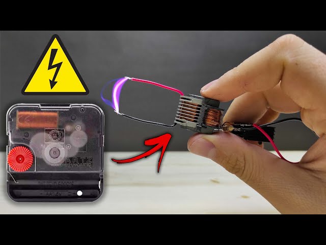 Turn the wall clock motor into high voltage generator | high voltage transformer