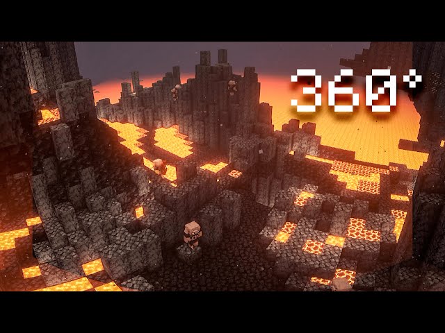 [360° Video] Minecraft 1.16 Nether Update Basalt Deltas [5K Surround Sound]