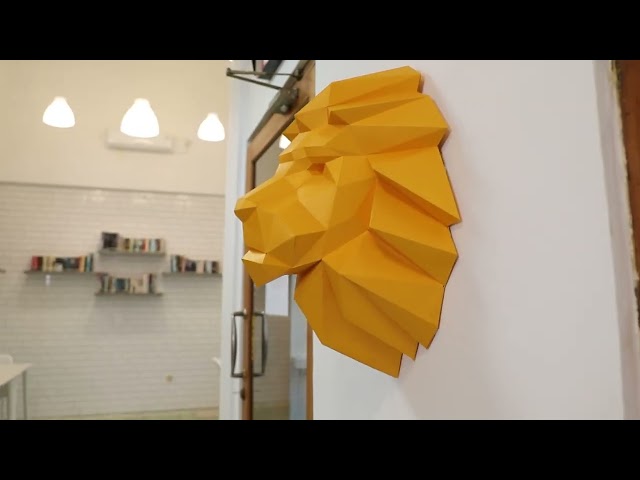 Create Unique Wall Décor with Papercraft World 3D Papercraft Wall Art DIY Kits – Lion Head