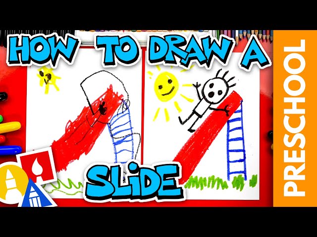 How To Draw A Playground Slide - Preschool