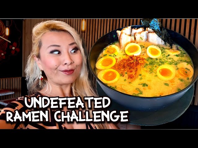 UNDEFEATED RAMEN CHALLENGE at Ramen Akira in Los Angeles, CA!! #RainaisCrazy