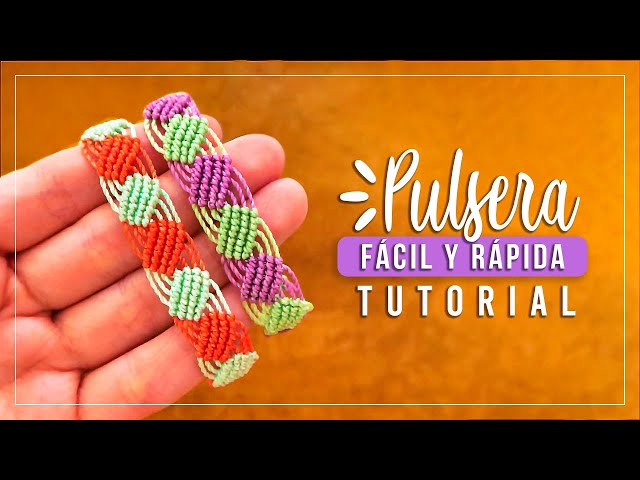 Cómo hacer pulsera de hilo fácil y rápida 36 ✨ Paso a Paso | DIY Macrame Friendship Bracelet Simple