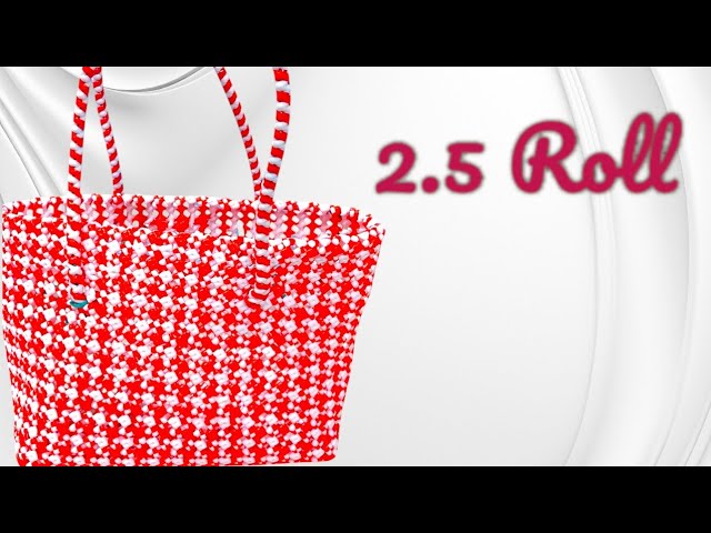 👍2 ரோல் போதுமா?/2 roll plastic wire  lunch bag  tutorial /easy method