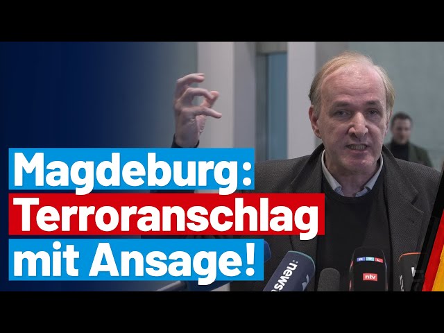 Gottfried Curio platzt der Kragen! Behörden ignorierten Warnungen zum Magdeburg-Täter! AfD-Fraktion