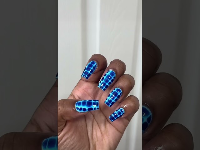 Easy Blooming Gel Designs 💙#nailartdesigns #nailinspo how to use blooming gel polish #nails the nail