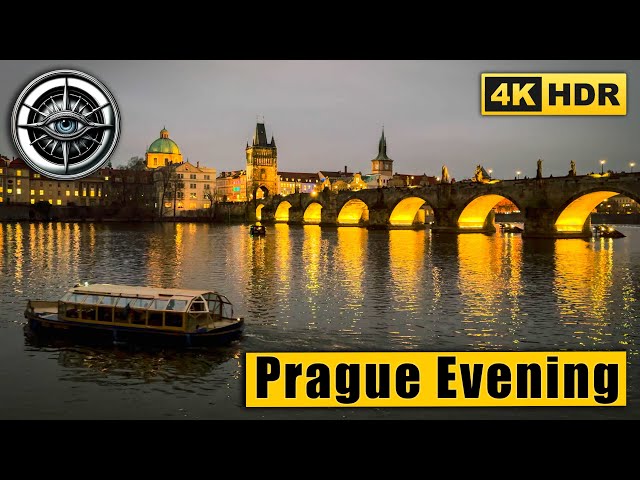 Magical Prague Evening Walking Tour of Lesser Town 🇨🇿 Czech Republic 4k HDR ASMR