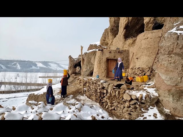 Live in a Cave in Coldest Winter | Village Life Afghanistan