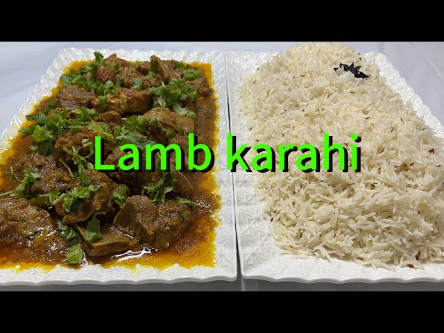 Lamb Karahi with Rice / کراهی گوش گوسفند با برنج