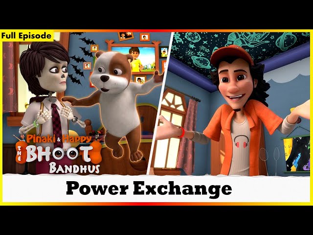 Pinaki And Happy - Bhoot Bandhus | Power Exchange | Pinaki into a ghost and Happy into a human.