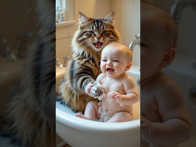 Baby And Animals (3) #baby #animal #cute #hybrid #ai #viral