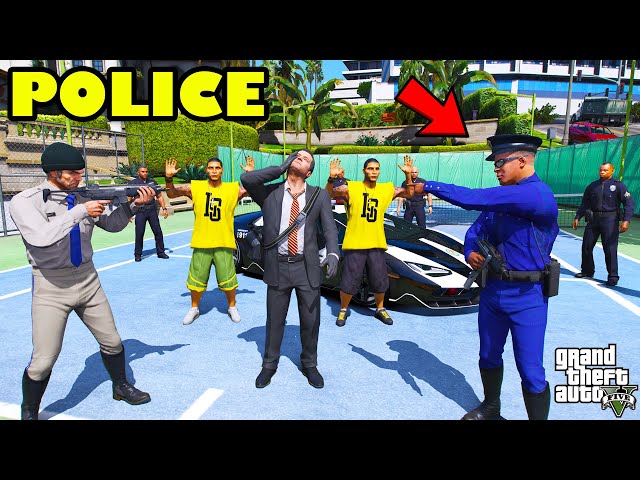 Franklin And Trevor Police Raid At Michael's House In GTA 5 | SHINCHAN and CHOP