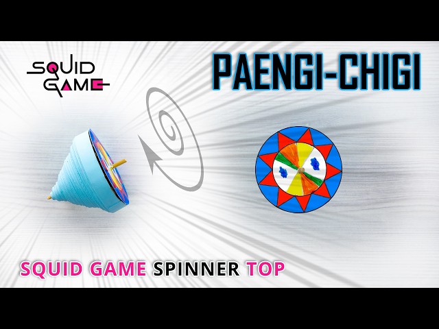 How to Make a Paper PAENGI-CHIGI Squid Game Spinner - DIY Squid Game Craft