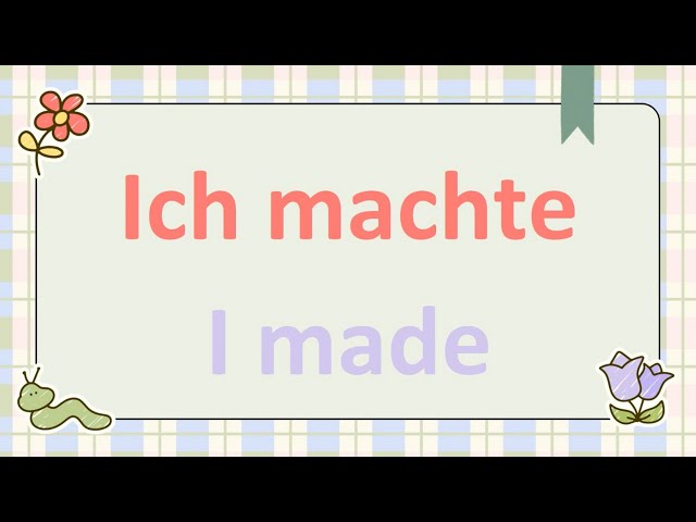 80 Most IMPORTANT German Verbs with Simple Past Tense Conjugations