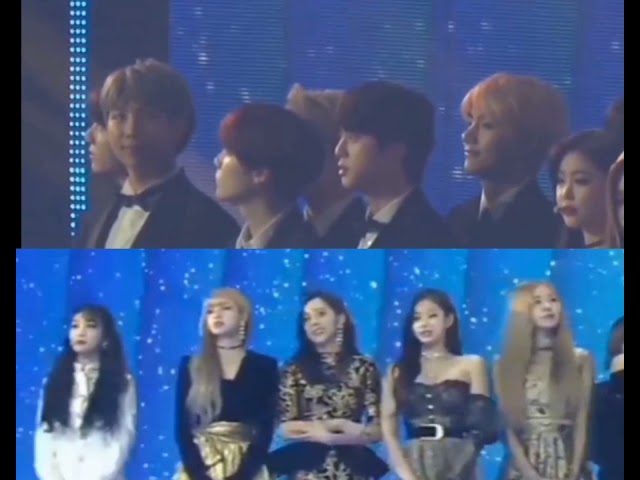 Bts reaction to blackpink on screen at gda 2019