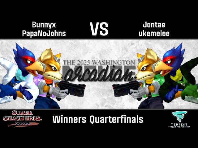 Bunnyx & PapaNoJohns vs Jontae & ukemelee - Melee Winners Quarterfinals -  WA Melee Arcadian 2025