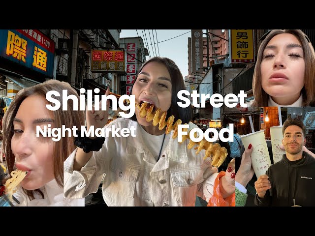 Trying TAIWANESE STREET FOOD at Shiling Night Market in Taipei, Taiwan 🇹🇼