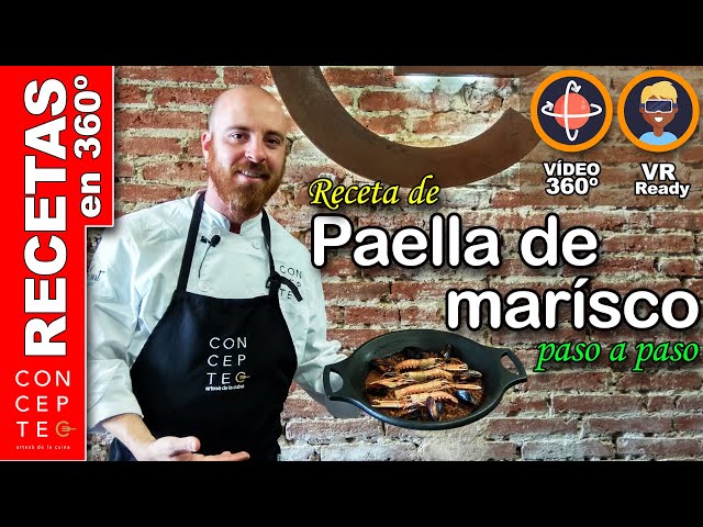 PAELLA DE MARISCO 🥘 Receta fácil paso a paso ✅ EN 360º – Aprende a cómo cocinar un arroz exquisito