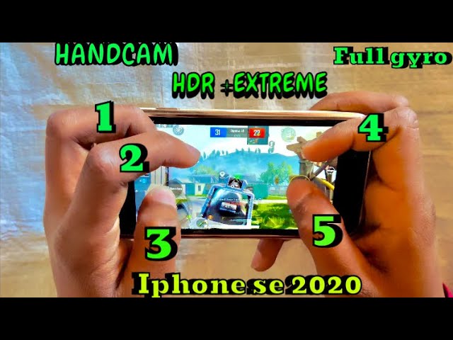 Fastest 4.7 inch display 5 finger full gyroscope Handcam || BGMI/PUBG Handcam on iPhone se 2020 ||