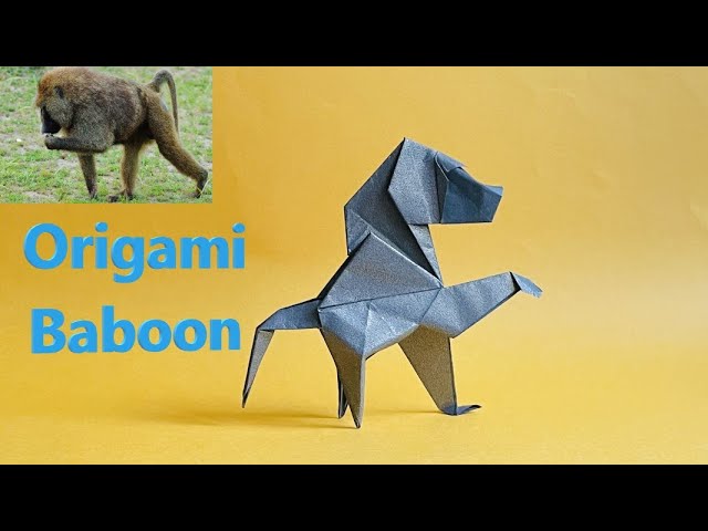 How to make Origami Baboon, step by step tutorial