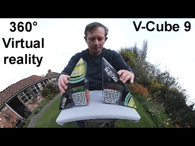 V-CUBE 9 virtual reality / 360°unboxing and demo (9x9x9 Rubik's Cube puzzle)