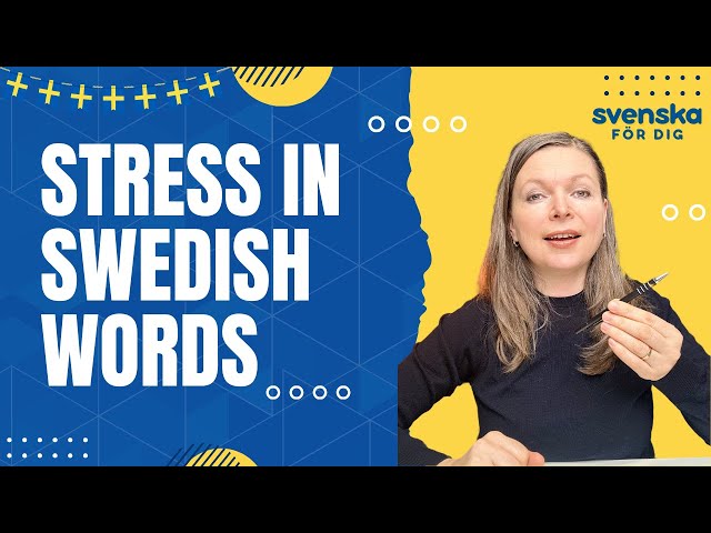 Swedish language lesson Stress Minimal pairs Lektion i svenska Betoning