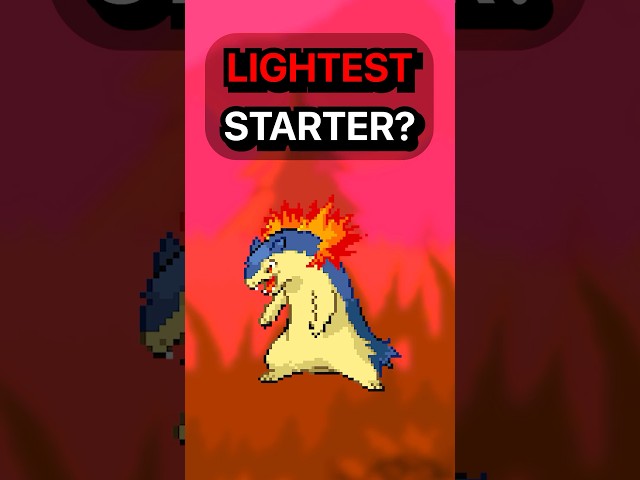 Who is the LIGHTEST Starter Pokemon? #pokemon #shorts