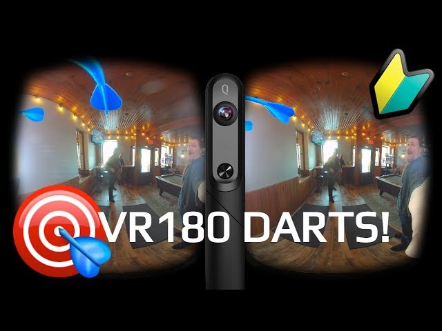 🎯Dart Board 3d sbs180 #vr180 QooCam Virtual Darts Travel 😎Cam😎🎯