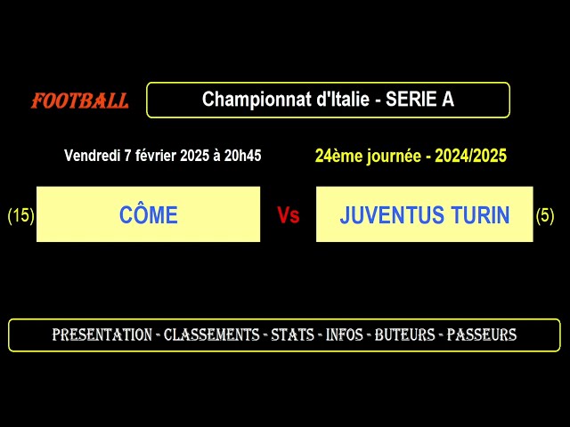 COMO - JUVENTUS TURIN: 24th day - Serie A - Football match - 2024-2025 season