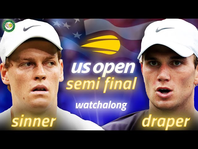 SINNER vs DRAPER | US Open 2024 Semi Final | LIVE Tennis Watchalong Stream