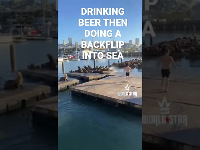 DRINKING BEER THEN DOING A BACKFLIP INTO SEA