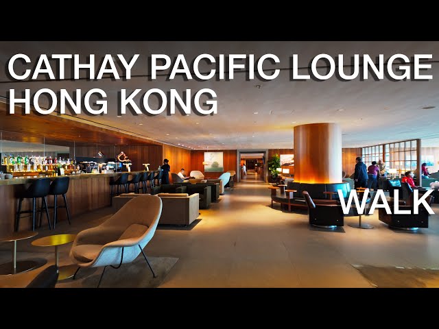 A walk through the Cathay Pacific Pier Lounge in Hong Kong Airport