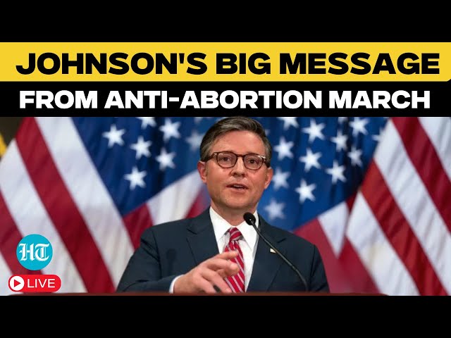 Live: Mike Johnson And Ron DeSantis At Anti Abortion March | 'March For Life' | Washington | Trump