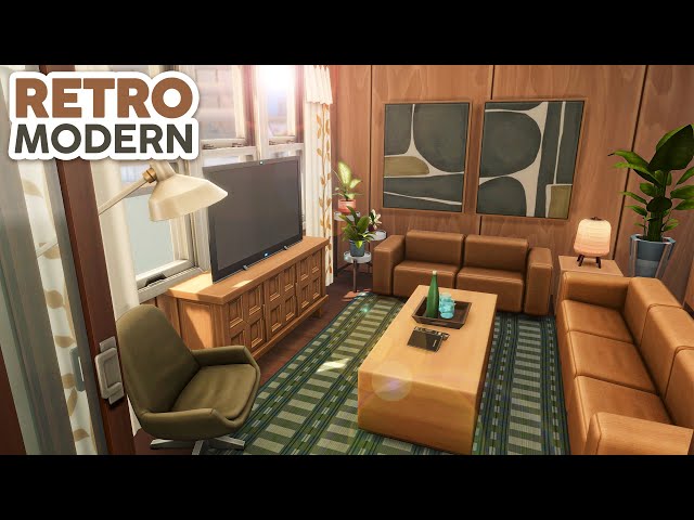 Retro Modern Apartment // The Sims 4 Speed Build: Apartment Renovation